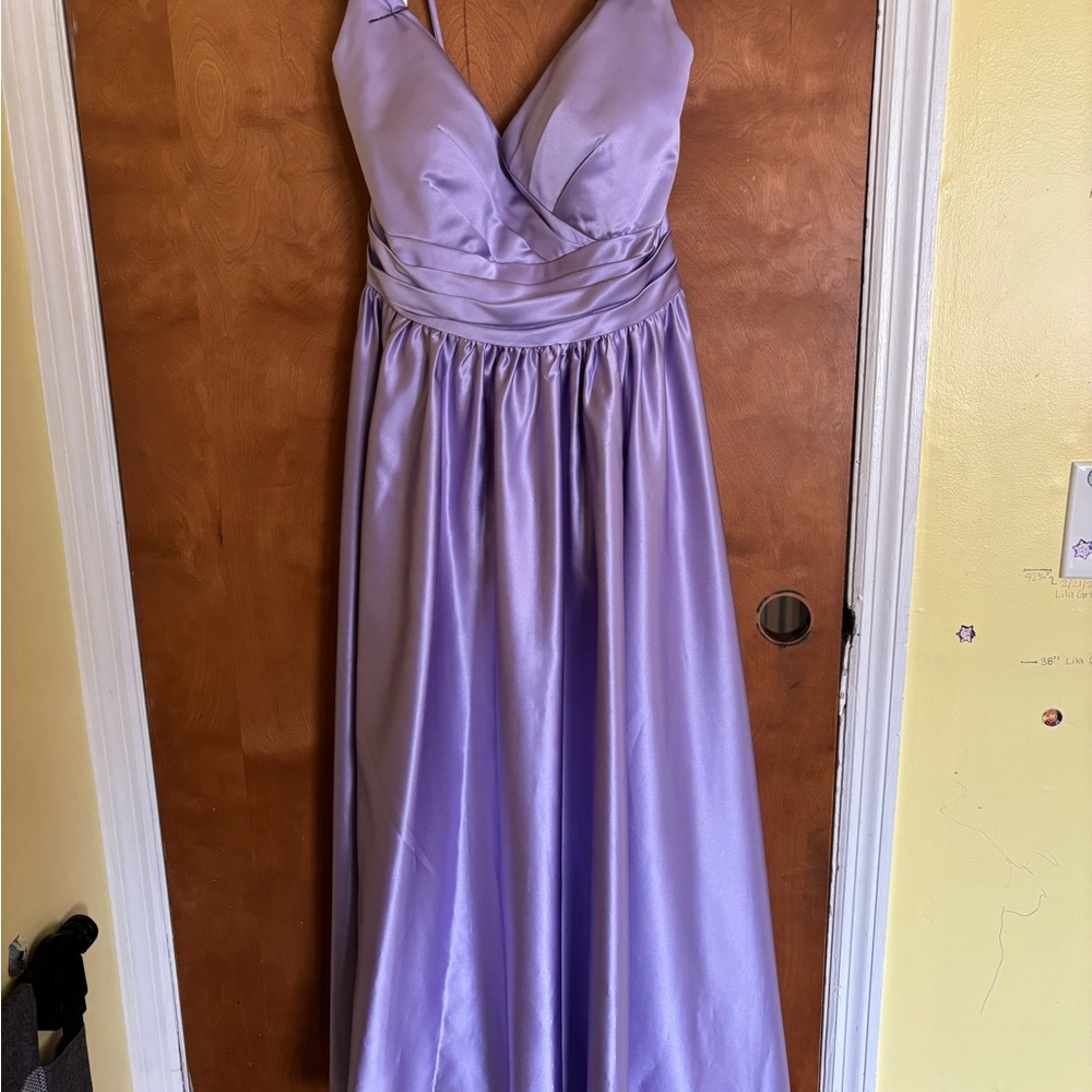 Christina Wu Lavender Satin Prom Dress